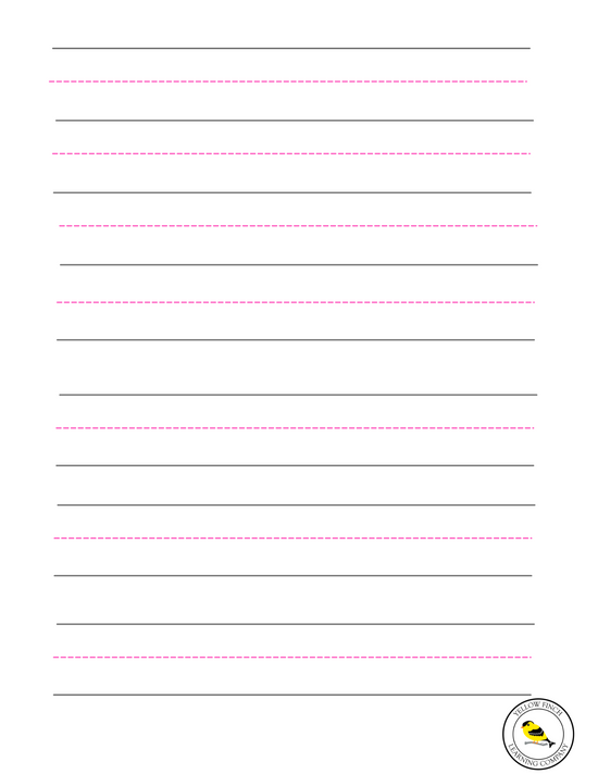 Basic Handwriting Paper - FREE DOWNLOAD – Yellow Finch Learning
